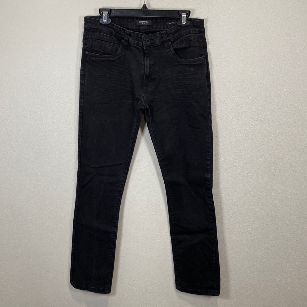 Kenneth Cole slim fit black jeans 32x32